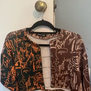 Open- Front chain Crop Top